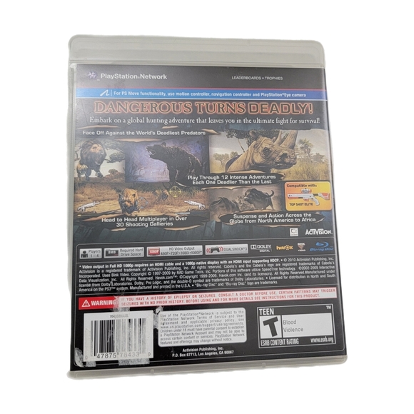 Cabela's Dangerous Hunts 2011 (Sony Playstation 3, 2010) Complete - Picture 2 of 3
